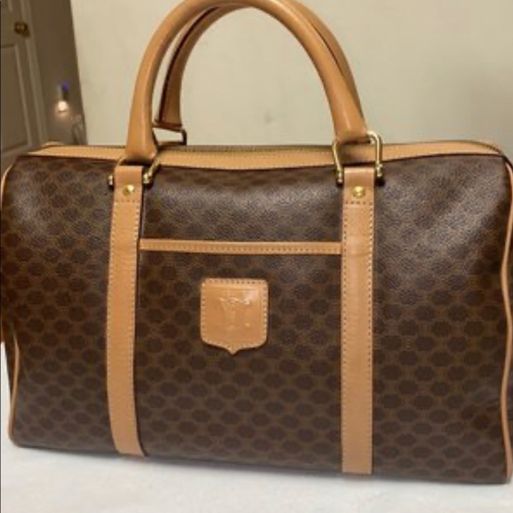 Celine Boston Handbag Macadam Brown
